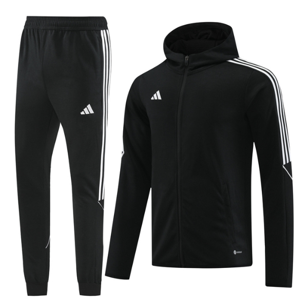 Conjunto de Frio Adidas Casaco + Calça Preto e Branco - VENI Futebol