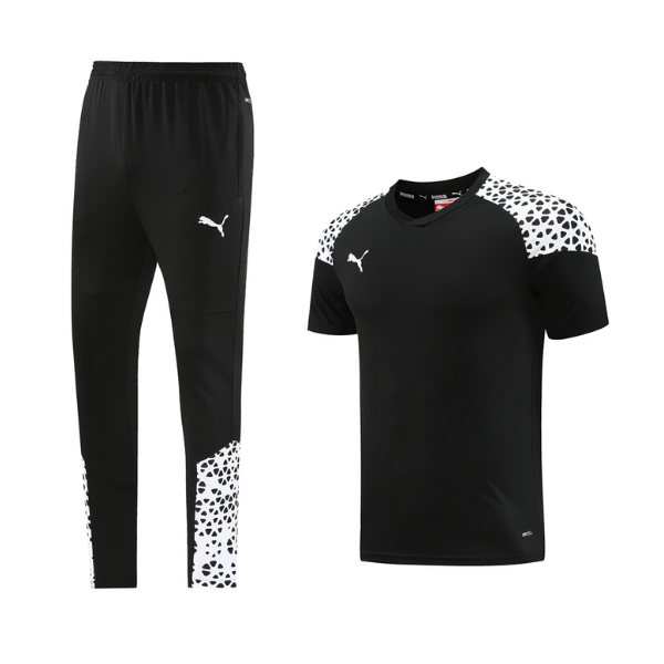 Puma Set: T-Shirt + Hose in Schwarz und Weiß - VENI Futebol