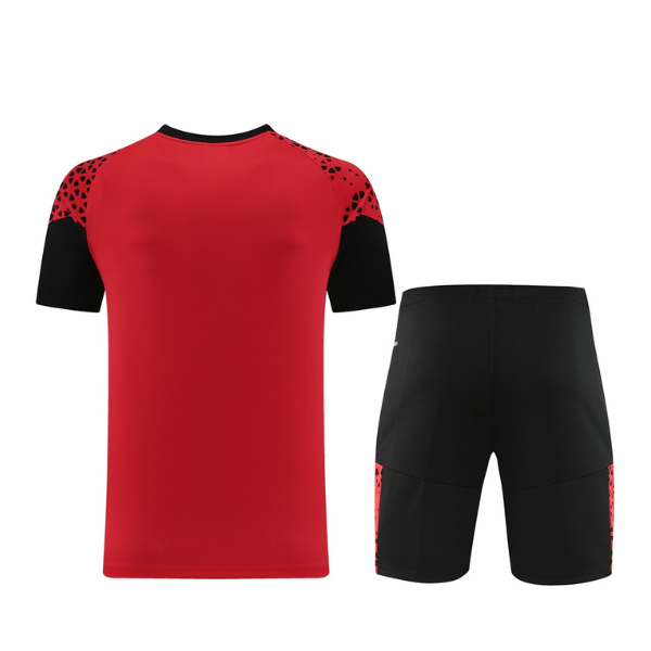 Conjunto Puma Camiseta + Short Vermelha e Preta - VENI Futebol