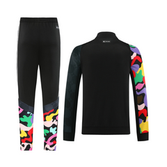 Adidas Trainingsanzug Jacke + Hose, schwarz und bunt II - VENI Futebol