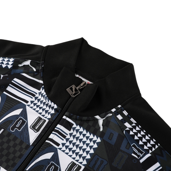 Puma Trainingsanzug Jacke + Hose in Schwarz, Weiß und Grau - VENI Futebol