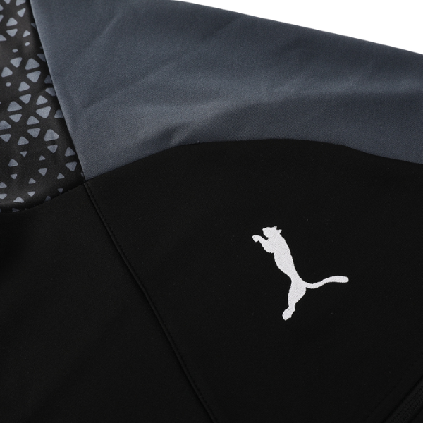Puma Trainingsanzug mit Jacke + Hose in Schwarz und Grau - VENI Futebol