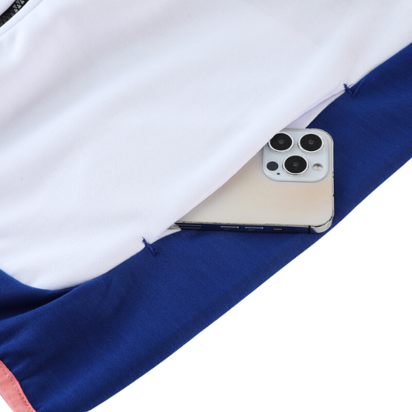 Nike Tech-Fleece-Set für kaltes Wetter: Jacke + Hose, Blau und Weiß - VENI Futebol