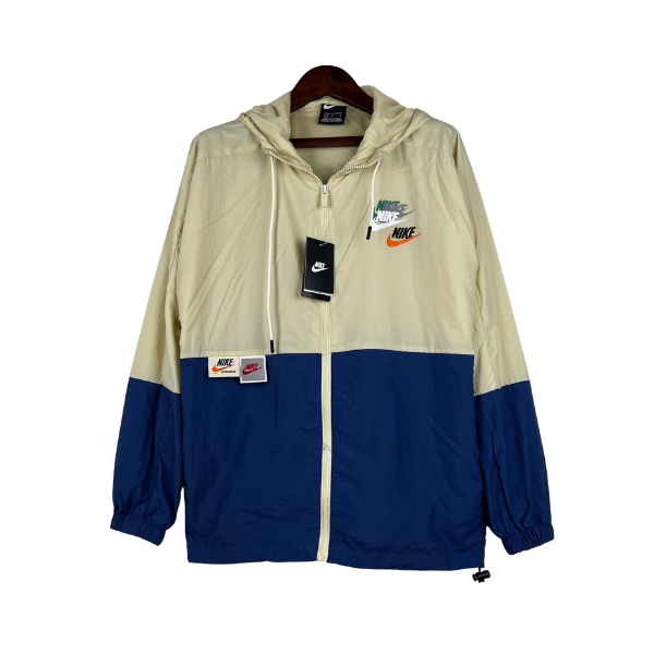 Corta-vento Nike bege e azul - VENI Futebol
