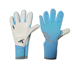 Luva de Goleiro Adidas Predator Accuracy Pro Azul Claro e Cinza - VENI Futebol