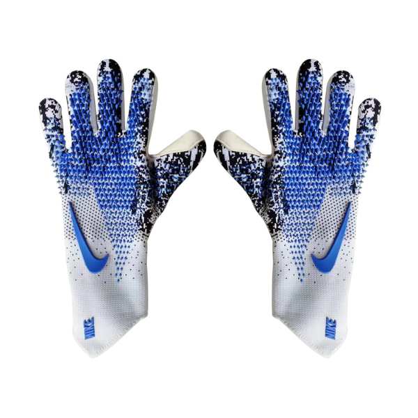 Luva de Goleiro Nike HyperTouch Elite Cinza, Preta e Azul - VENI Futebol