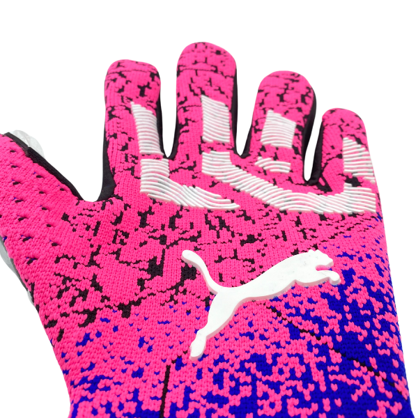 Puma Future Z Torwarthandschuhe in Rosa und Blau - VENI Futebol