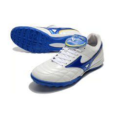 Mizuno Wave Cup White and Blue Turf TF Football Boot