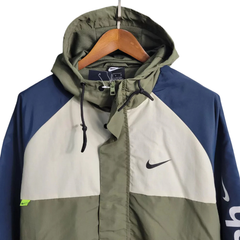Nike Beige and Blue Windbreaker Jacket