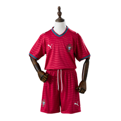 Portugal Puma 2026 Home Kids Version Football T-Shirt + Shorts Kit