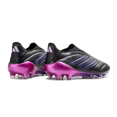 Adidas Copa Pure 4 Laceless Elite Black and Purple Pack Firm Ground FG Football Boot