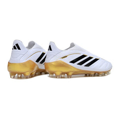 Adidas Copa Pure 4 Laceless Elite White and Yellow Firm Ground FG Football Boot