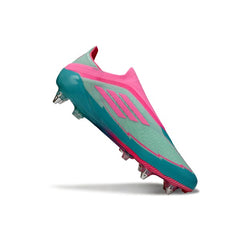 Adidas F50 Elite Laceless Light Blue and Pink Mixed Studs SG Football Boot