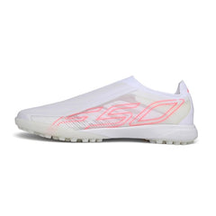 Adidas F50 Hyperfast Laceless Elite White Turf TF Football Boot