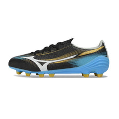 Mizuno Alpha III Elite Black and Blue Firm Ground FG Football Boot