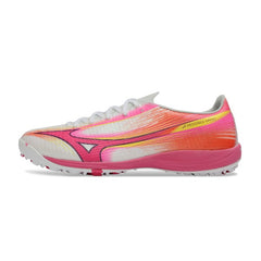 Mizuno Alpha III Elite White and Pink Turf TF Football Boot