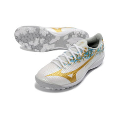Mizuno Alpha III Elite White and Yellow Turf TF Football Boot