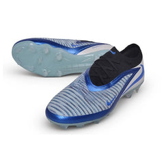 Nike Phantom 6 Elite White, Blue and Black Firm Ground FG Football Boot