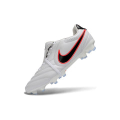 Nike Tiempo Ligera Pro White, Black and Orange Firm Ground FG Football Boot