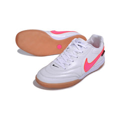 Nike Tiempo Streetgato White and Pink Indoor IC Football Boot