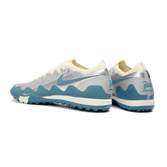 Nike x Patta Zoom Mercurial Vapor Elite White, Blue and Silver Turf TF Football Boot