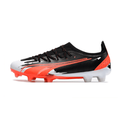 Chuteira Campo Puma Ultra Ultimate FG Preta,Branca e Laranja - VN Esportes