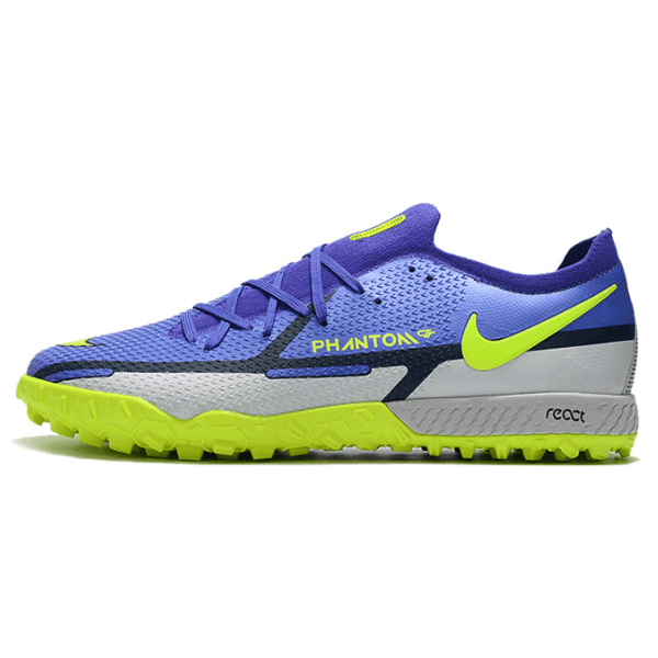 Chaussures de football Nike Phantom GT 2 Pro TF bleues et blanches - VN Esportes