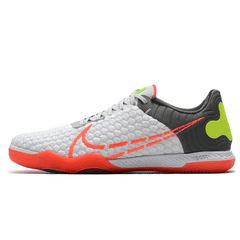 Chaussures de futsal Nike Reactgato IC blanches et grises - VN Esportes